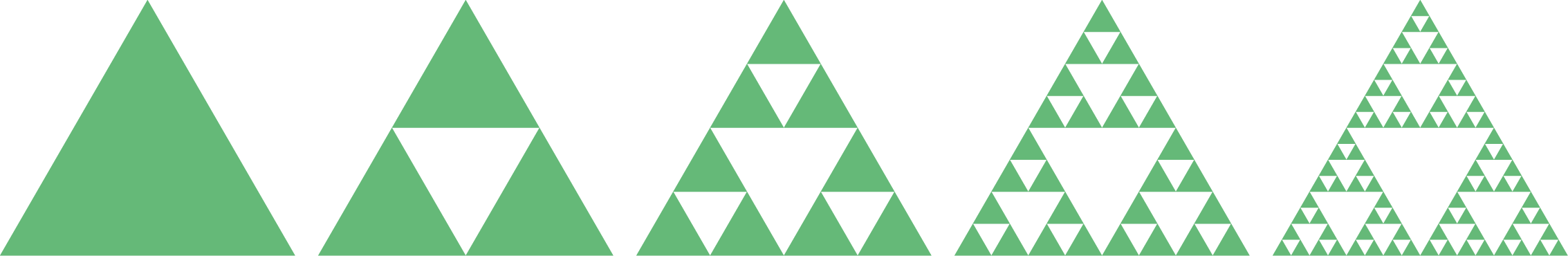 Figuur 1 - Sierpinski driehoeken